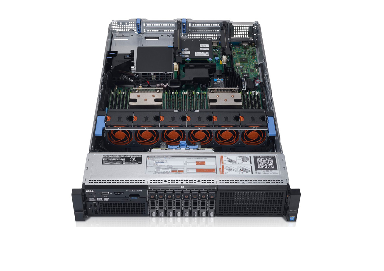 戴尔Dell PowerEdge R730机架式服务器（2颗英特尔®至强®E5-2630 v4处理器/64G RDIMM内存/4块1TB 7.2K RPM SAS 2.5英寸硬盘） 产品图