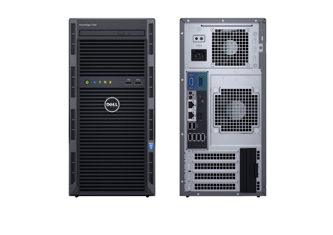 戴尔Dell PowerEdge T130 塔式服务器（英特尔®至强®E3-1230 v6处理器/8GB RDIMM内存/2块1TB 7.2K RPM SATA硬盘） 产品图