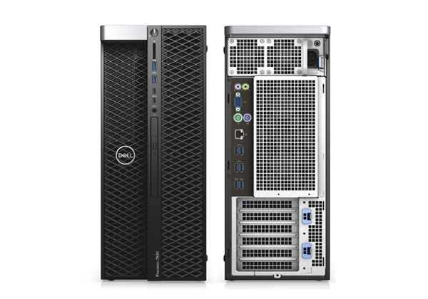 戴尔Dell EMC Precision T7820渲染工作站（2颗*intel至强银牌4114 2.2GHz 20核40线程/ 128G内存/2块512G固态硬盘/P4000-8G显卡/双U2419H显示器） 产品图